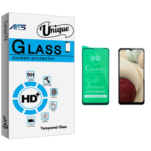محافظ صفحه نمایش سرامیکی ای اف اس مدل Unique Glass مناسب برای گوشی موبایل سامسونگ Galaxy A12