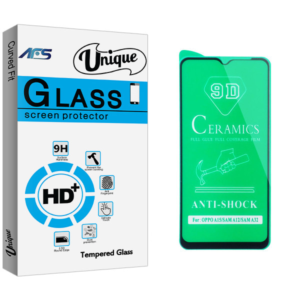 محافظ صفحه نمایش سرامیکی ای اف اس مدل Unique Glass مناسب برای گوشی موبایل سامسونگ Galaxy A12