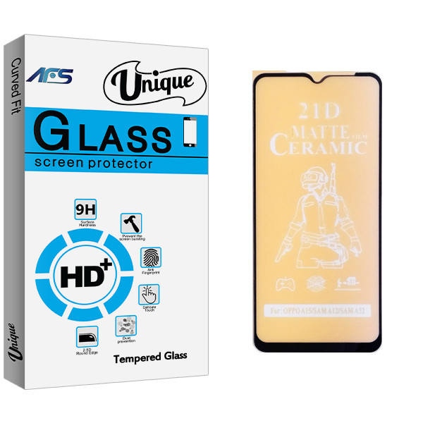 محافظ صفحه نمایش سرامیکی ای اف اس مدل Unique Glass مناسب برای گوشی موبایل سامسونگ Galaxy A12
