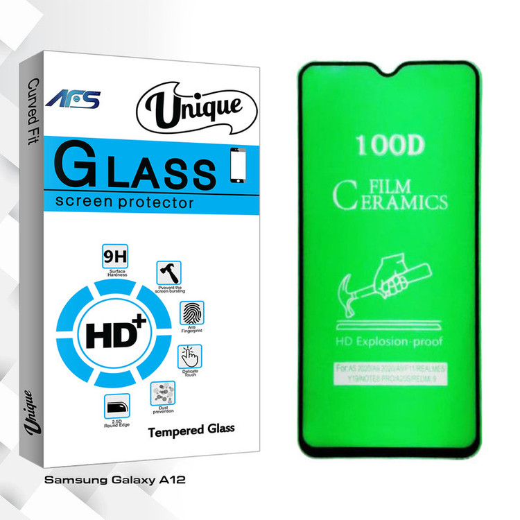 محافظ صفحه نمایش سرامیکی ای اف اس مدل Unique Glass مناسب برای گوشی موبایل سامسونگ Galaxy A12