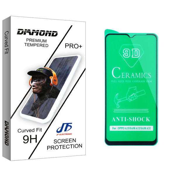 محافظ صفحه نمایش سرامیکی جی اف مدل Diamond glass مناسب برای گوشی موبایل سامسونگ Galaxy A12