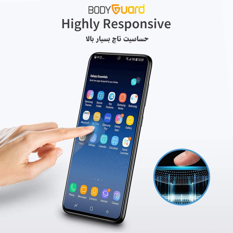 محافظ صفحه نمایش شیشه ای بادیگارد مدل FS 2 مناسب برای گوشی موبایل سامسونگ Galaxy A34