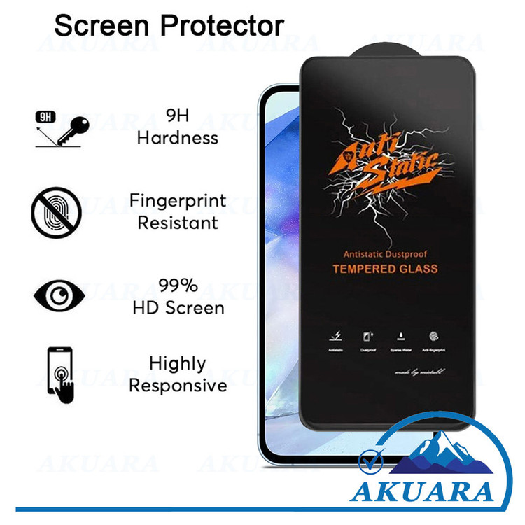 محافظ صفحه نمایش آکوآرا مدل Antistatic AKU مناسب برای گوشی موبایل سامسونگ Galaxy A35 / A55 / M35 مجموعه دو عددی