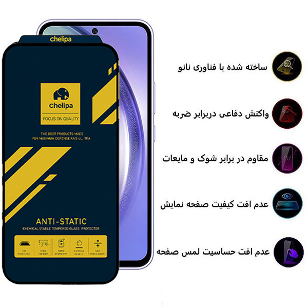 محافظ صفحه نمایش اپیکوی مدل Chelipa Anti-Static مناسب برای گوشی موبایل سامسونگ Galaxy A55/A35/M35