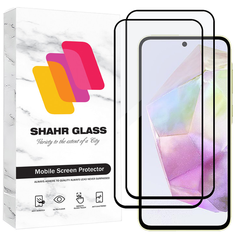 محافظ صفحه نمایش شیشه ای شهر گلس مدل FUL2 مناسب برای گوشی موبایل سامسونگ Galaxy A35 / A55 / M35 بسته دو عددی