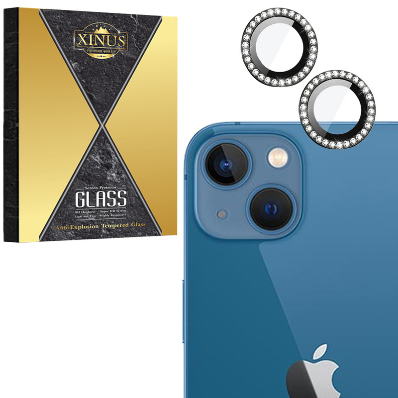 محافظ لنز دوربین شیشه‌ای ژینوس مدل RINX مناسب برای گوشی موبایل اپل iPhone 13
