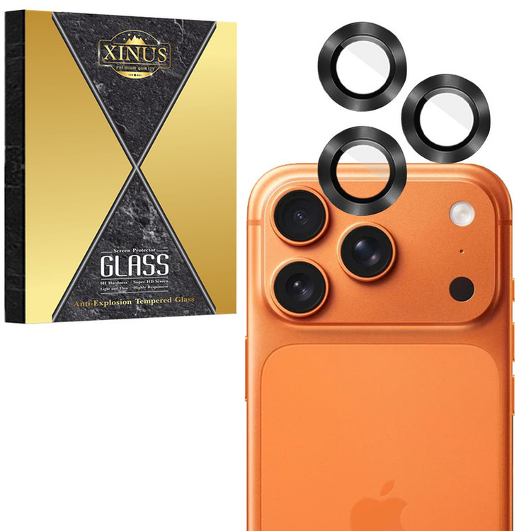 محافظ لنز دوربین ژینوس مدل XRING مناسب برای گوشی موبایل اپل iPhone 17 Pro