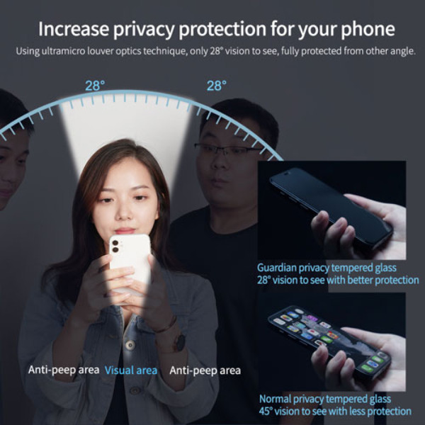 محافظ صفحه نمایش حریم شخصی ژینوس مدل SECRETX مناسب برای گوشی موبایل شیائومی Redmi Note 13 Pro