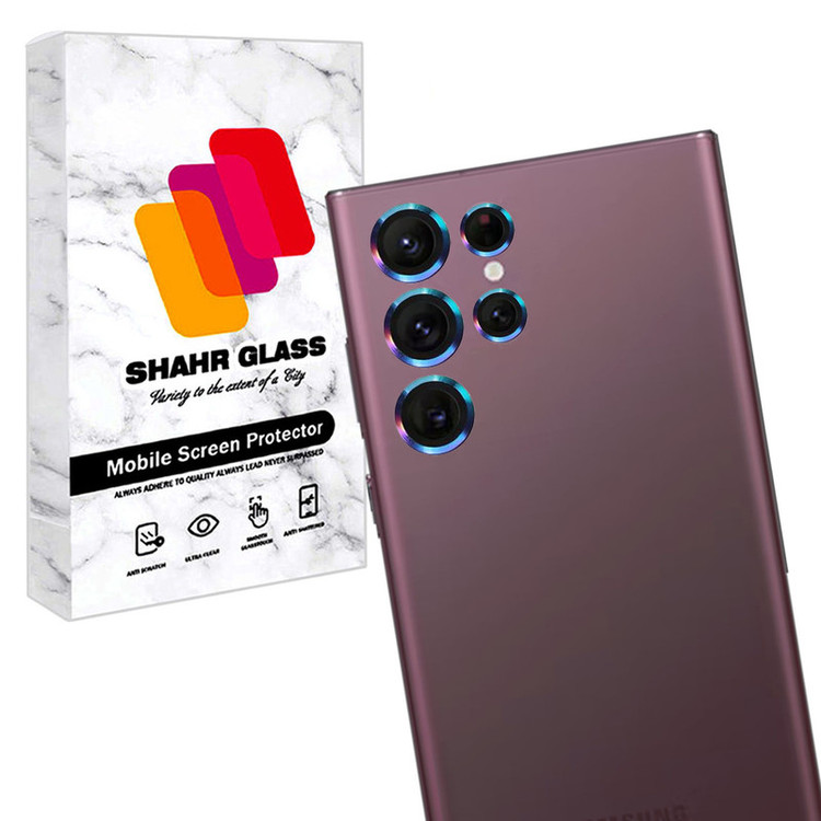 محافظ لنز دوربین شهر گلس مدل RINGISH مناسب برای گوشی موبایل سامسونگ Galaxy S22 Ultra 5G