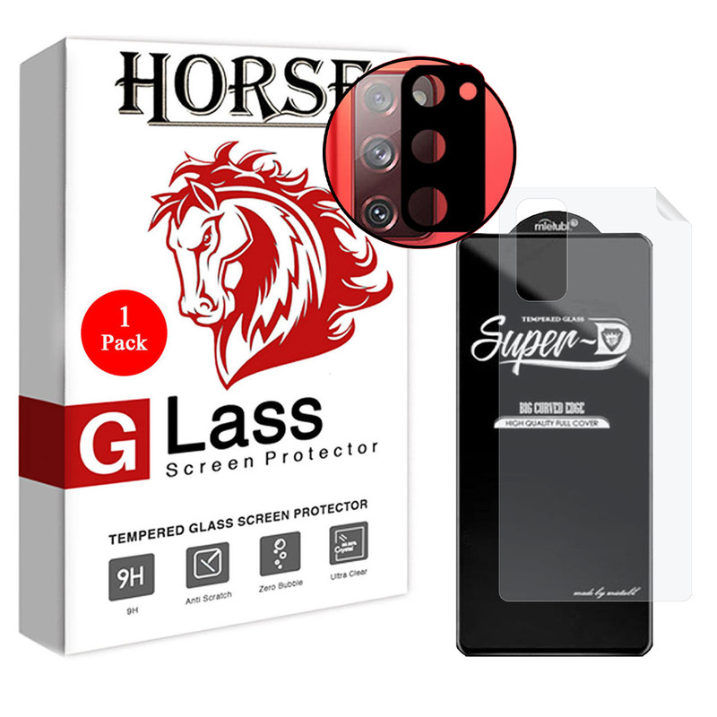 محافظ صفحه نمایش هورس مدل 3SNF-Glass مناسب برای گوشی موبایل سامسونگ Galaxy S20 FE 5G به همراه محافظ پشت گوشی و محافظ لنز دوربین