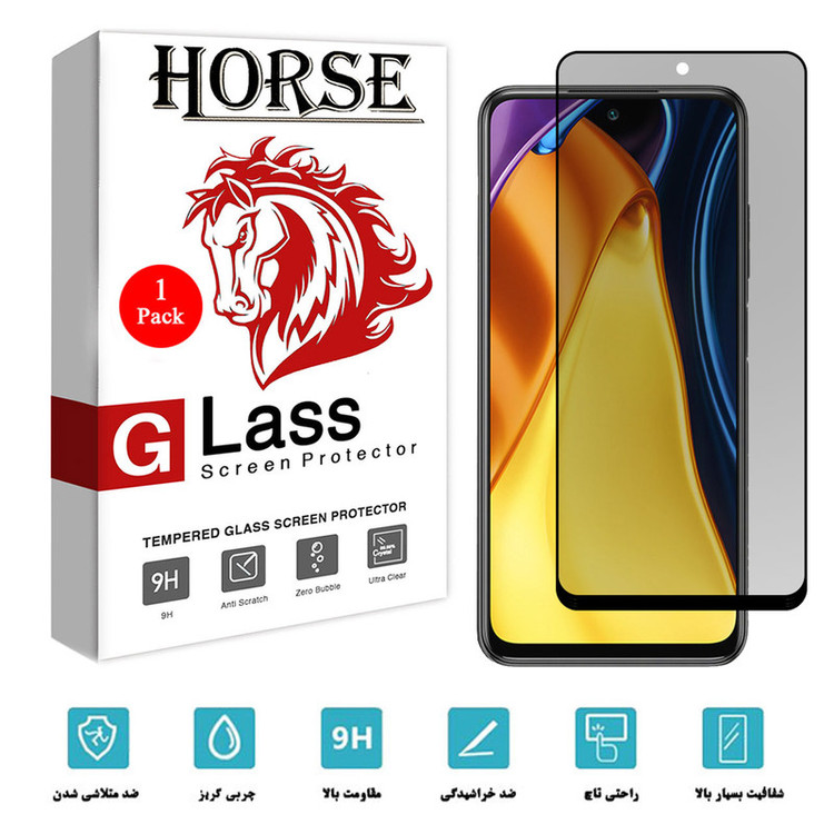 محافظ صفحه نمایش حریم شخصی هورس مدل PRF-H مناسب برای گوشی موبایل شیائومی Poco M3 Pro