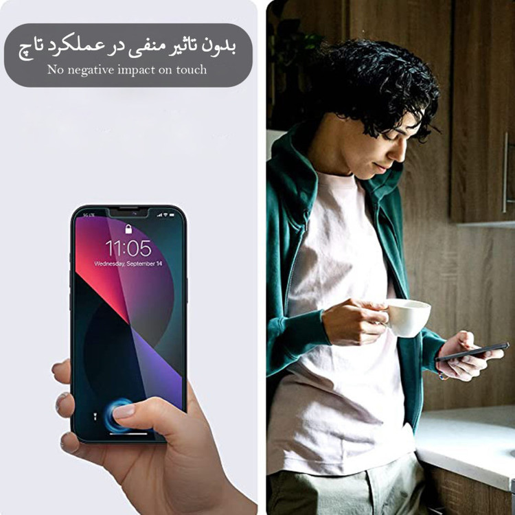 محافظ صفحه نمایش حریم شخصی لایونکس مدل PRV مناسب برای گوشی موبایل شیائومی Poco M5s