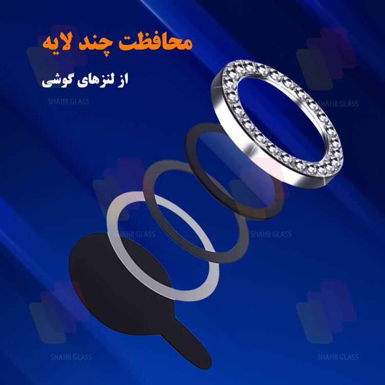 محافظ لنز دوربین شهر گلس مدل NRIS20 مناسب برای گوشی موبایل اپل iPhone 15