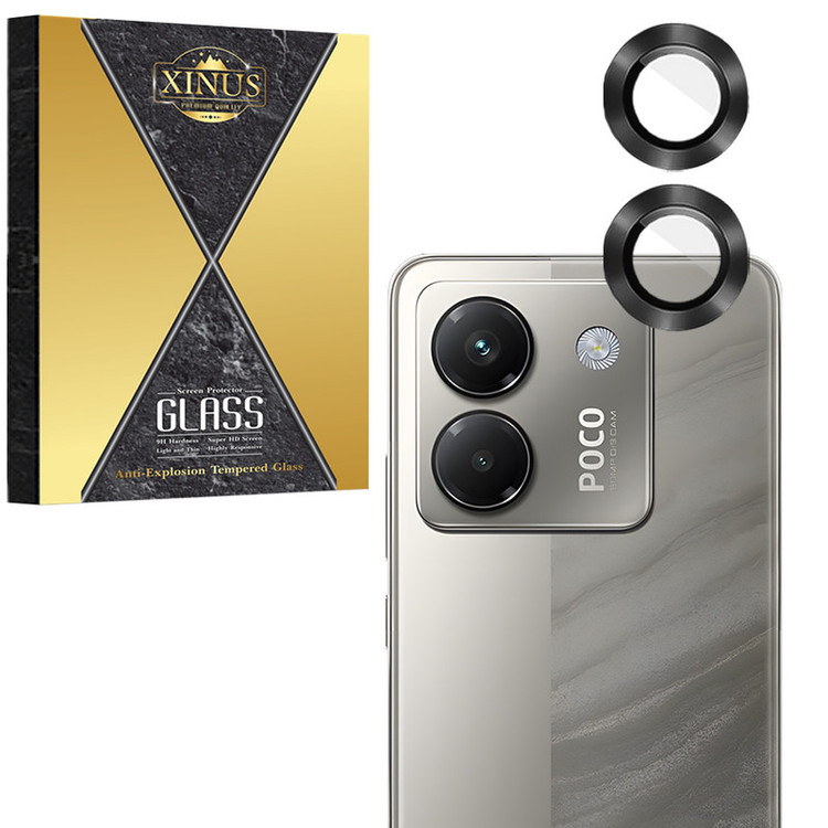 محافظ لنز دوربین فلزی ژینوس مدل XRING مناسب برای گوشی موبایل شیائومی Poco M7 Pro
