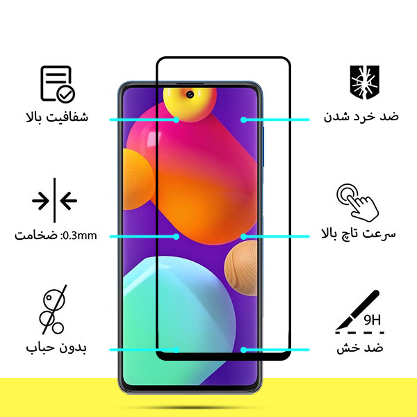 محافظ صفحه نمایش هورس مدل FUL-H مناسب برای گوشی موبایل سامسونگ Galaxy M62
