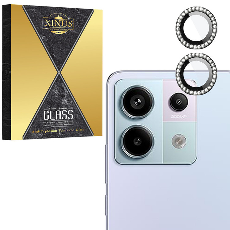 محافظ لنز دوربین شیشهای ژینوس مدل RINX مناسب برای گوشی موبایل شیائومی Redmi Note 13 Pro 5G / Poco X6 5G