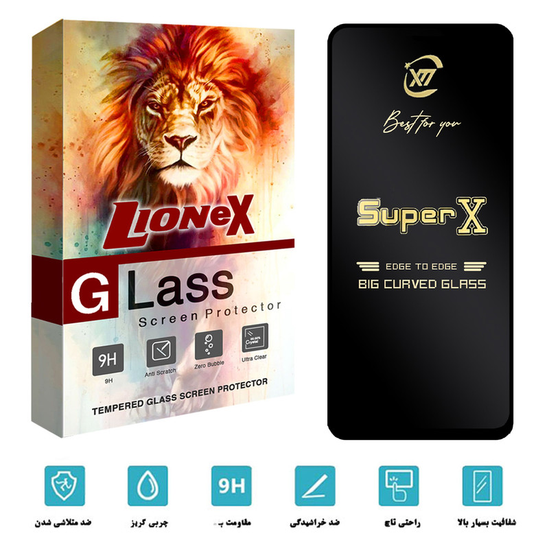 محافظ صفحه نمایش لایونکس مدل SUPERX مناسب برای گوشی موبایل شیائومی Redmi Note 12 Pro Plus