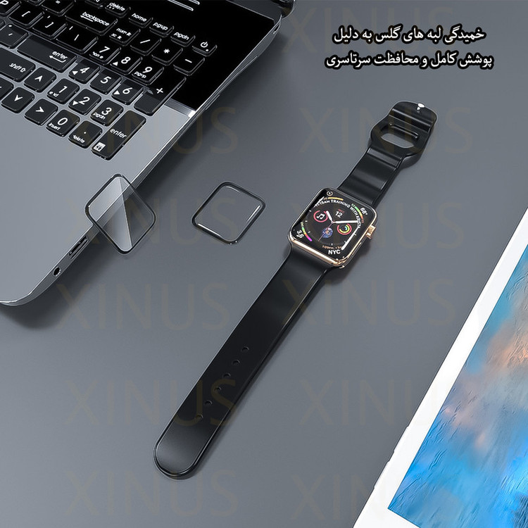 محافظ صفحه نمایش ژینوس مدل XWPM مناسب برای اپل واچ سایز 42mm سری 10