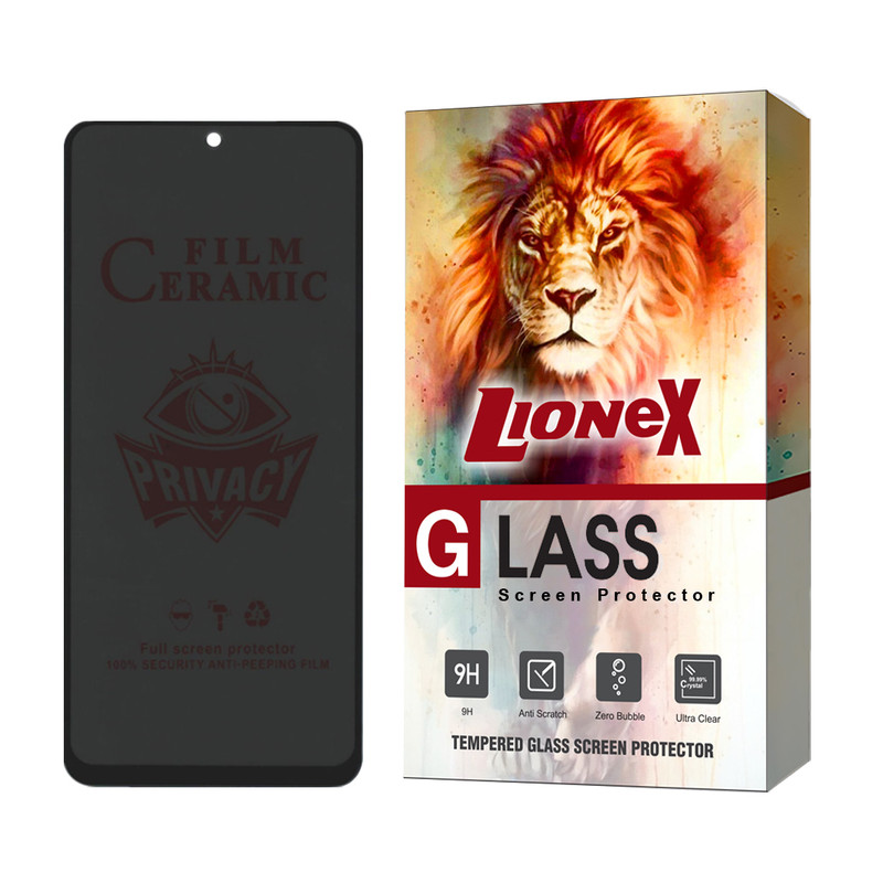 محافظ صفحه نمایش سرامیکی حریم شخصی لایونکس مدل SLPRICRLI مناسب برای گوشی موبایل شیائومی Redmi Note 10 4G / Note 10S / Poco M4 Pro 4G