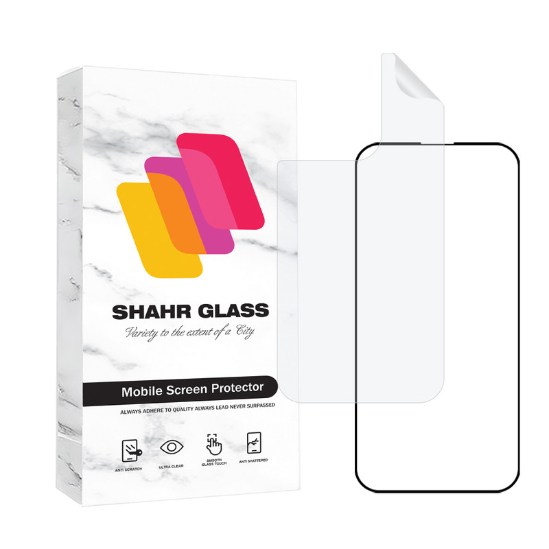 محافظ صفحه نمایش سرامیکی شهر گلس مدل CERAMINANOSH مناسب برای گوشی موبایل اپل iPhone 14 Pro Max به همراه محافظ پشت گوشی