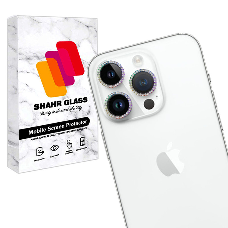 محافظ لنز دوربین رینگی شهر گلس مدل DIAMONDLSH مناسب برای گوشی موبایل اپل iPhone 14 Pro