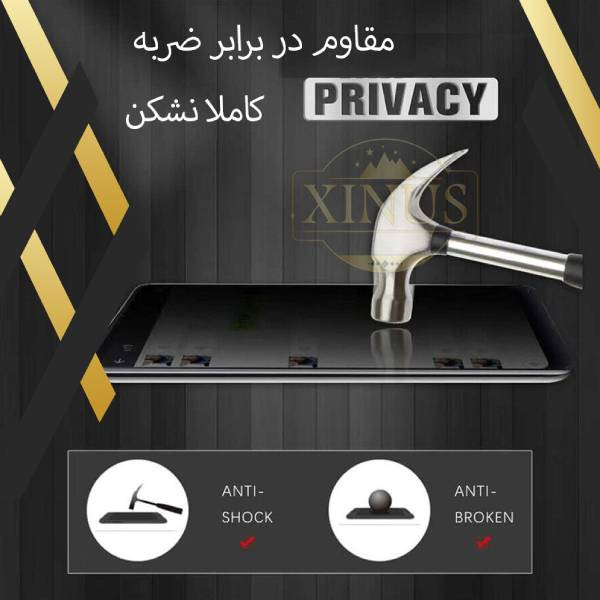 محافظ صفحه نمایش حریم شخصی ژینوس مدل PFXI مناسب برای گوشی موبایل ریلمی C30s
