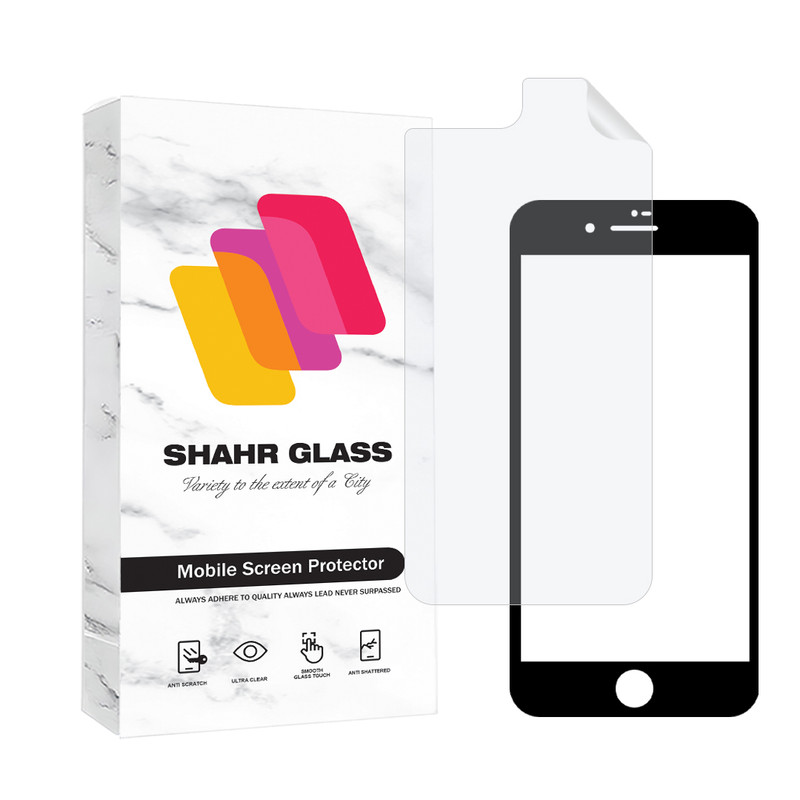 محافظ صفحه نمایش شفاف شهر گلس مدل CERAMINANOSH مناسب برای گوشی موبایل اپل iPhone 8 Plus / 7 Plus به همراه محافظ پشت گوشی