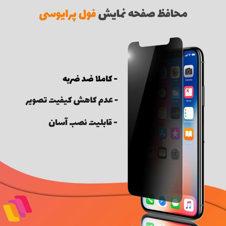 محافظ صفحه نمایش حریم شخصی شهر گلس مدل SECURITS مناسب برای گوشی موبایل آنر X6a
