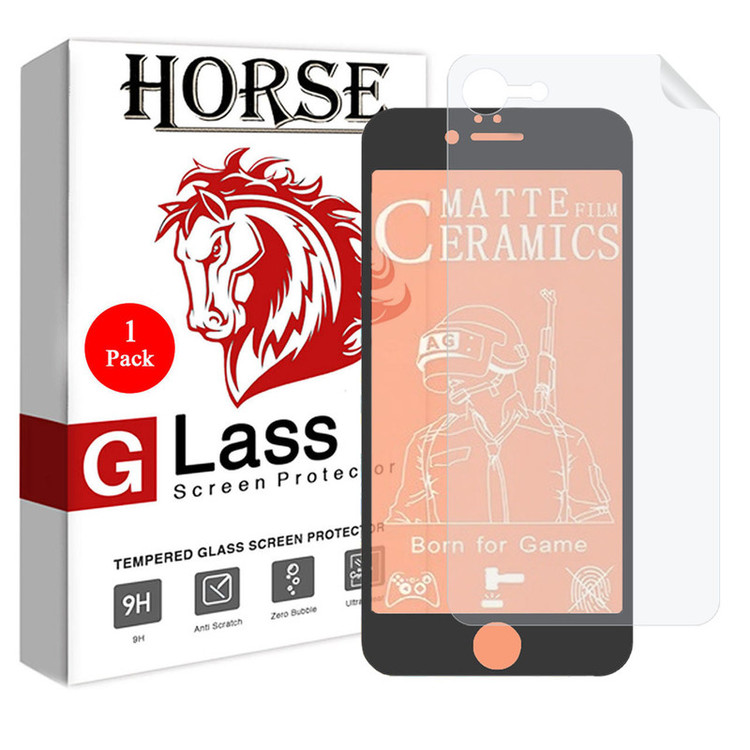 محافظ صفحه نمایش مات هورس مدل 2CMN مناسب برای گوشی موبایل اپل iPhone 6 به همراه محافظ پشت گوشی