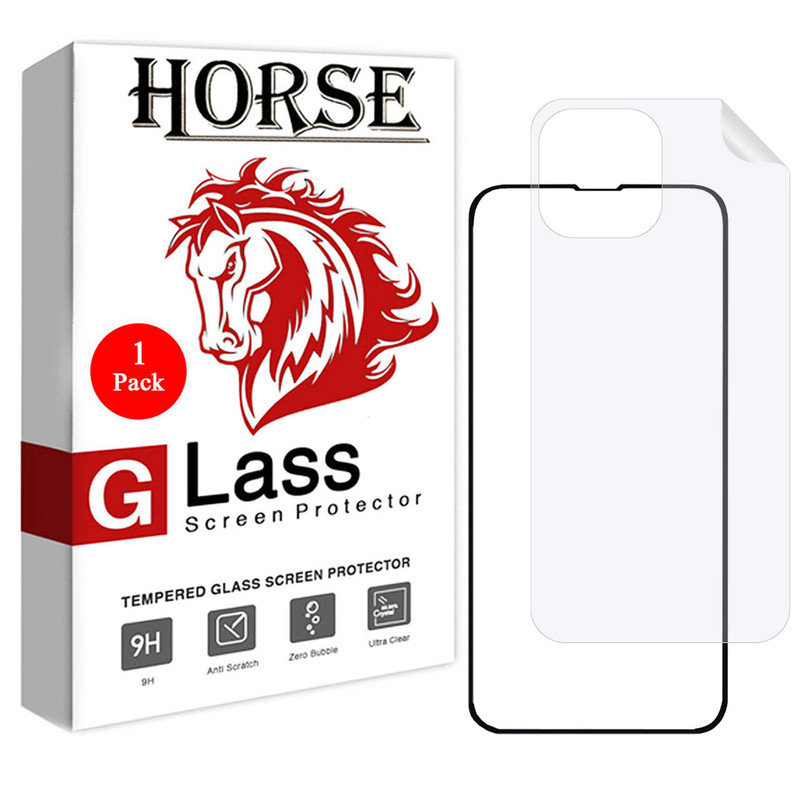 محافظ صفحه نمایش هورس مدل 2FN مناسب برای گوشی موبایل اپل iPhone 13 Pro Max به همراه محافظ پشت گوشی