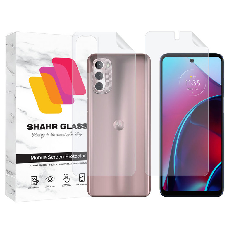 محافظ صفحه نمایش شهر گلس مدل MTNANFBSH مناسب برای گوشی موبایل موتورولا Moto G Stylus 2022 به همراه محافظ پشت گوشی