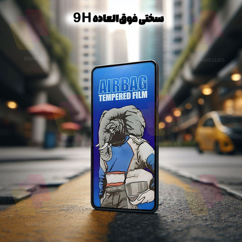 محافظ صفحه نمایش ایربگ شهر گلس مدل AIRNABKSH مناسب برای گوشی موبایل موتورولا Moto G52 به همراه محافظ پشت گوشی هیدروژل