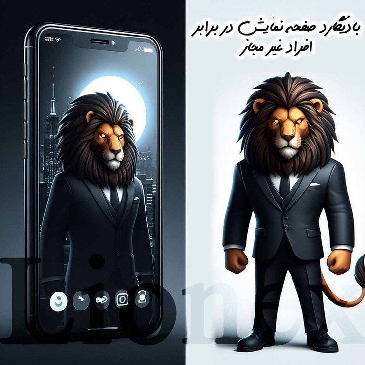 محافظ صفحه نمایش حریم شخصی لایونکس مدل PRIVFULLL مناسب برای گوشی موبایل اپل iPhone 13 Pro Max /14 Plus