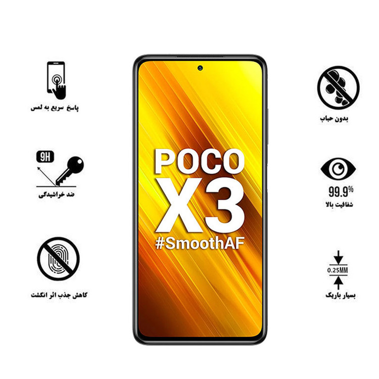 محافظ صفحه نمایش 5D هورس مدل FAG مناسب برای گوشی موبایل شیائومی Poco X3