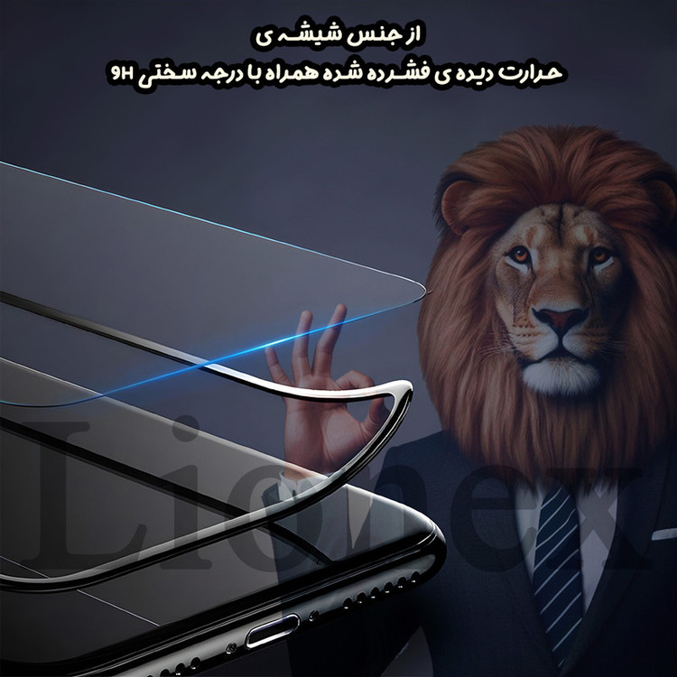 محافظ صفحه نمایش لایونکس مدل AIRNABKLI مناسب برای گوشی موبایل اپل iPhone Xs /X به همراه محافظ پشت گوشی
