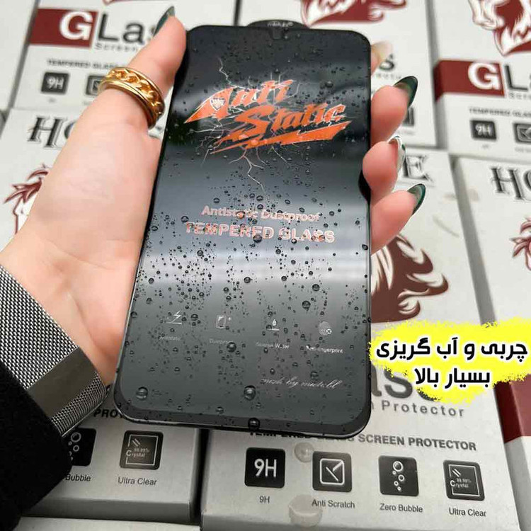 محافظ صفحه نمایش آنتی استاتیک هورس مدل ANTIDUSTHNW مناسب برای گوشی موبایل اپل iPhone 15