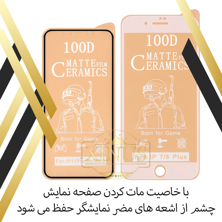 محافظ صفحه نمایش سرامیکی مات ژینوس مدل MCERAMX مناسب برای گوشی موبایل ویوو iQOO U3x