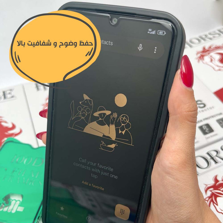 محافظ صفحه نمایش هورس مدل CRH20 مناسب برای گوشی موبایل شیائومی Redmi 13C 4G / Redmi 13C 5G / Redmi 13R / Poco C65 / سامسونگ Galaxy A05 / A05s / A06 / ریلمی Realme Note 50 / C51 / C53 / وکال Vocal V1