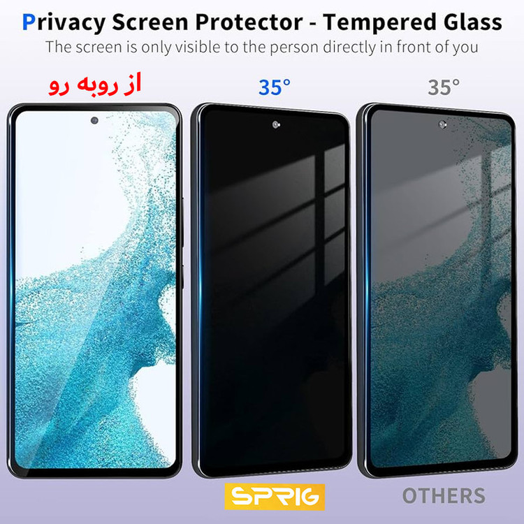 محافظ صفحه نمایش حریم شخصی اسپریگ مدل PVC_SPG2 مناسب برای گوشی موبایل شیائومی Redmi Note 13 Pro 5G بسته دو عددی