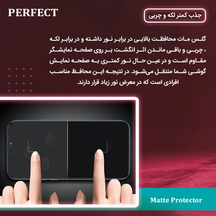 محافظ صفحه نمایش مات پرفکت مناسب برای گوشی موبایل شیائومی Redmi Note 13 Pro Plus
