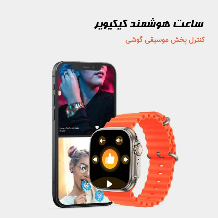 ساعت هوشمند 49 میلی متری کیکیویر مدلkw63 ultra3 با بند سیلیکونی اورجینال