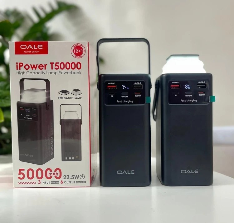 پاوربانک 22.5 وات OALE با ظرفیت T50000 میلیآمپرساعت