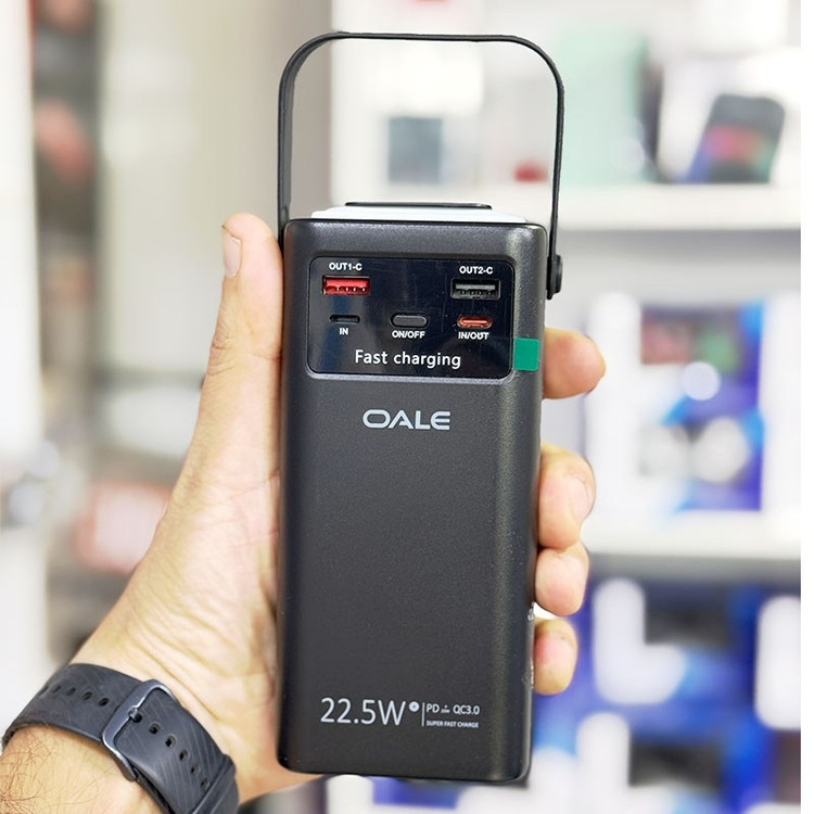 پاوربانک 22.5 وات OALE با ظرفیت T50000 میلیآمپرساعت