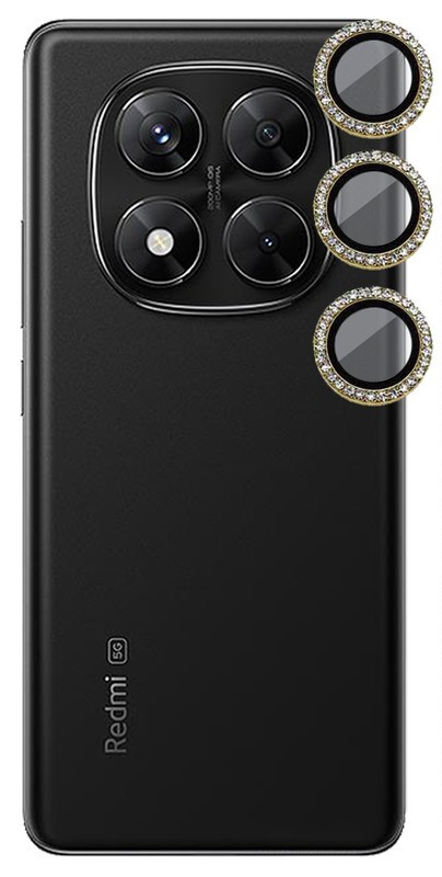 محافظ لنز دوربین نگین دار گلس استار مدل NRIG20 مناسب برای گوشی موبایل شیائومی Redmi Note 14 Pro 5G / Poco X7