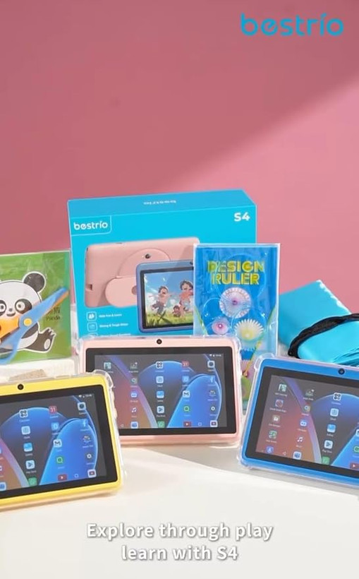 تبلت کودک 7اینج 128 گیگ رام 4+4 مدل Tablet bestrio S4.